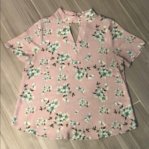 Sienna Sky Tops - Sienna Sky Lavender Floral Choker Top EUC